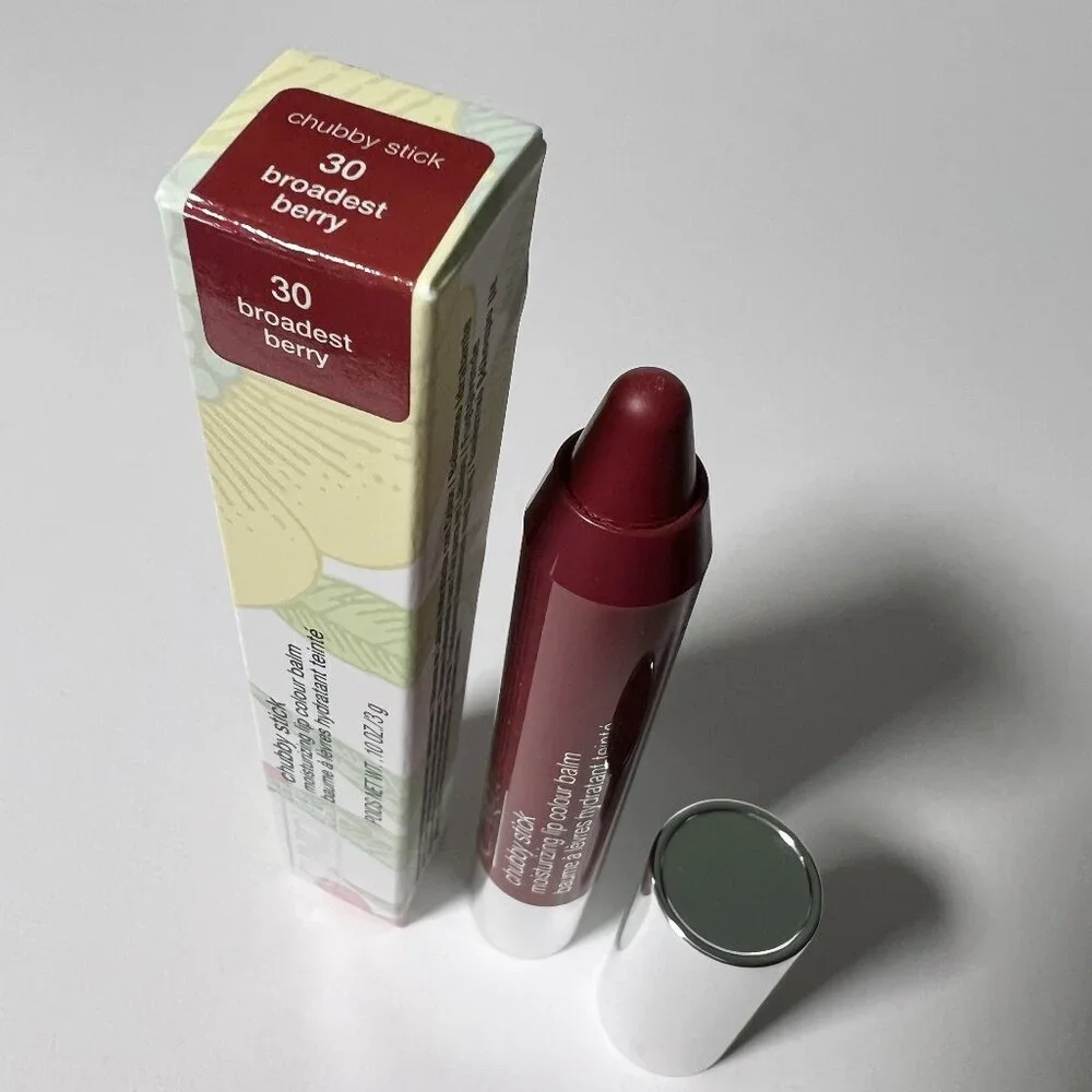 Clinique Chubby Stick Moisturizing Lip Color Balm 30 Broadest Berry Full Size